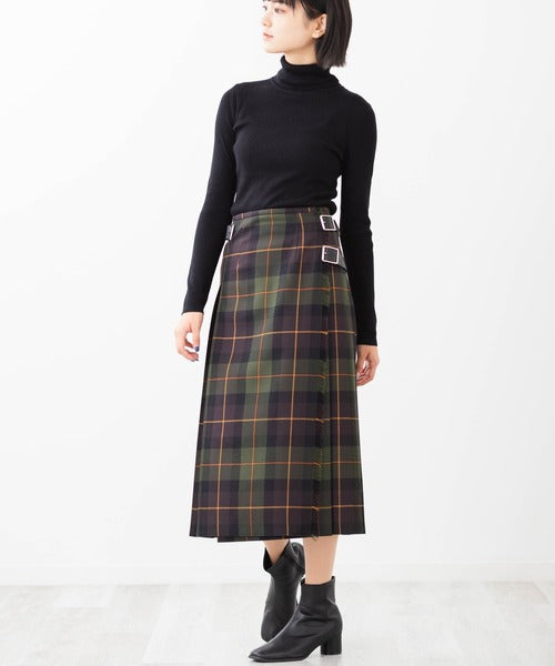 DOUBLE WIDE BELT MODEL KILT WRAP SKIRT