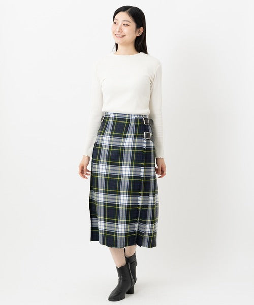 DOUBLE WIDE BELT MODEL KILT WRAP SKIRT