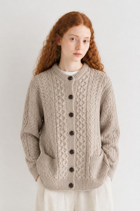 CREW NECK CARDIGAN