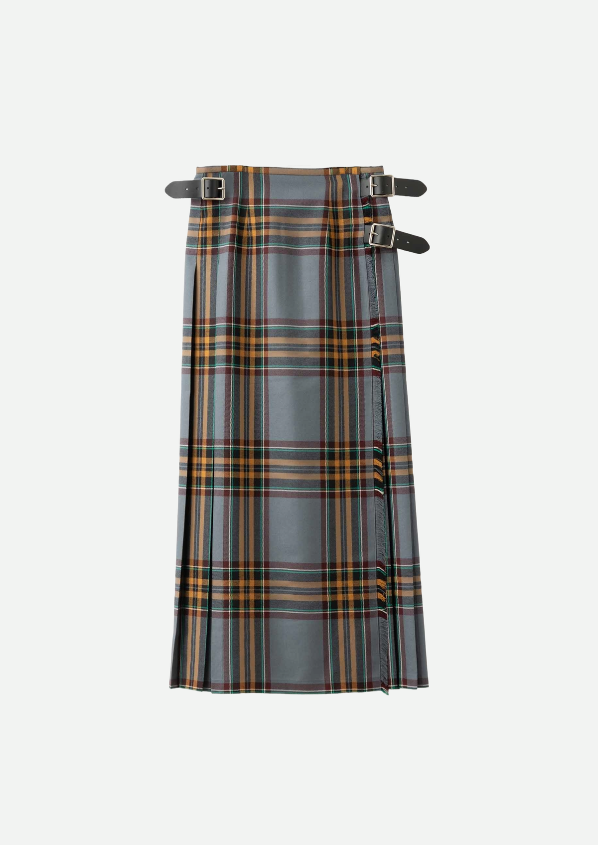 DOUBLE WIDE BELT KILT WRAP SKIRT
