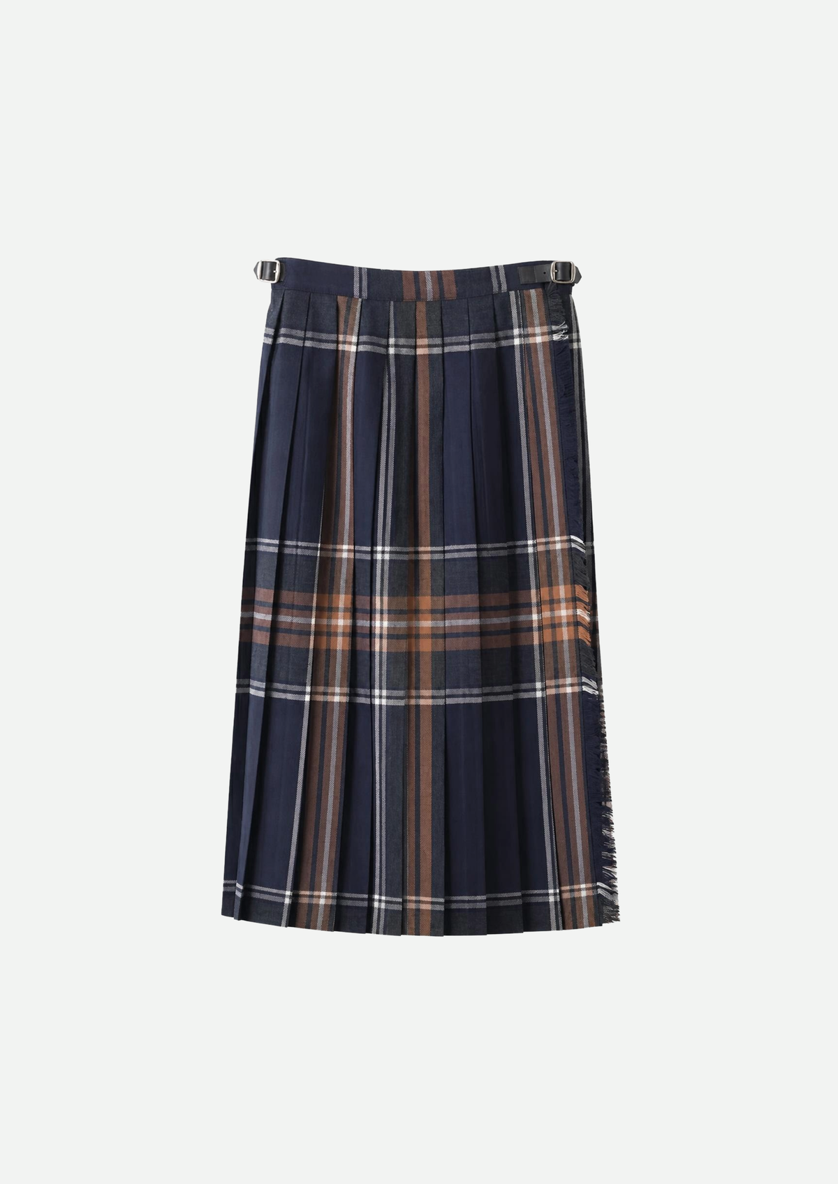 FRONT PLEATED WRAP SKIRT