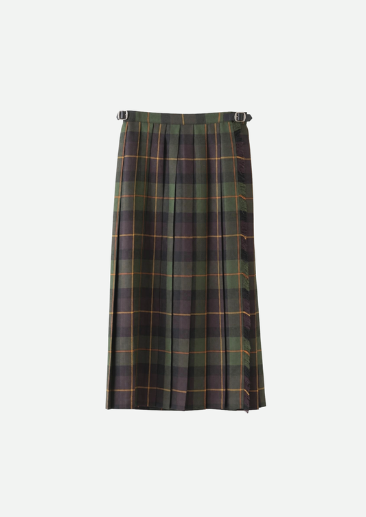FRONT PLEATED WRAP SKIRT
