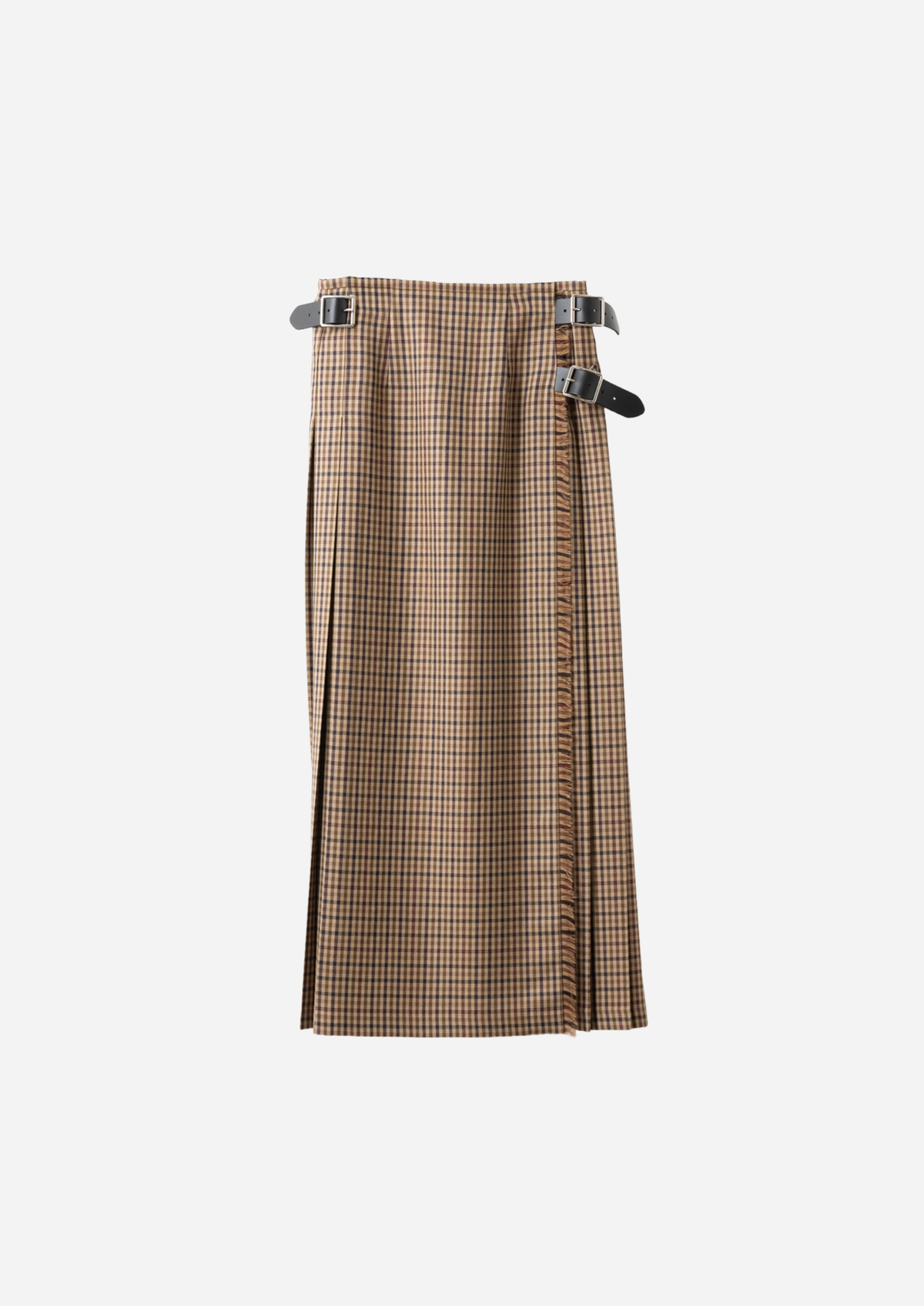 DOUBLE WIDE BELT KILT WRAP SKIRT
