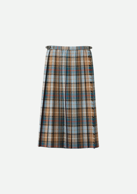 FRONT PLEATED WRAP SKIRT