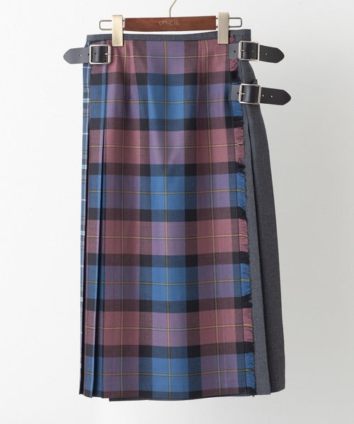 O'neil of Dublin　COMBINATION DOUBL WIDE BELT MODEL KILT WRAP SKIRT【BALLAGHMORE-G MIX】