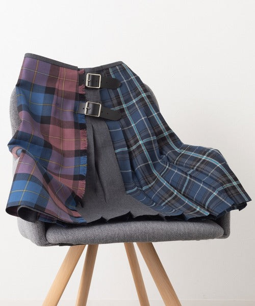 O'neil of Dublin　COMBINATION DOUBL WIDE BELT MODEL KILT WRAP SKIRT【BALLAGHMORE-G MIX】