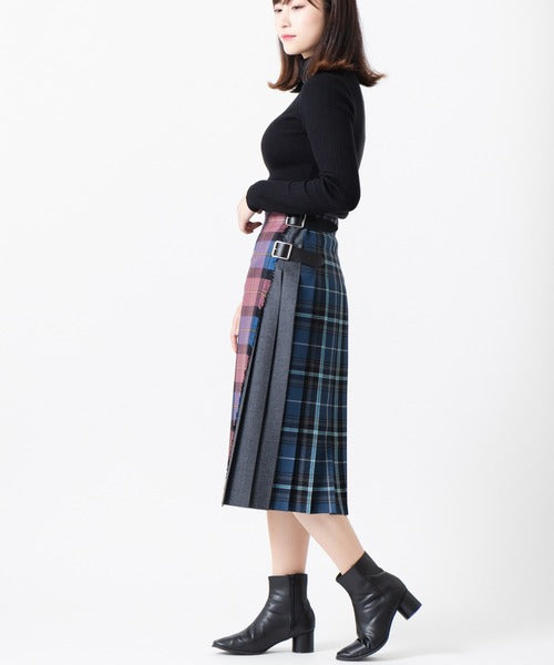 O'neil of Dublin　COMBINATION DOUBL WIDE BELT MODEL KILT WRAP SKIRT【BALLAGHMORE-G MIX】