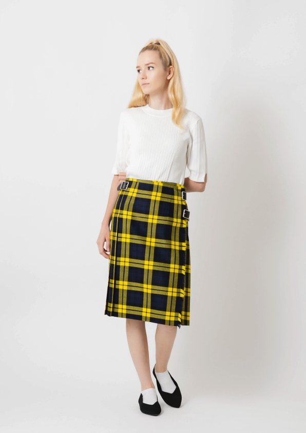 DOUBLE WIDE BELT MODEL KILT WRAP SKIRT
