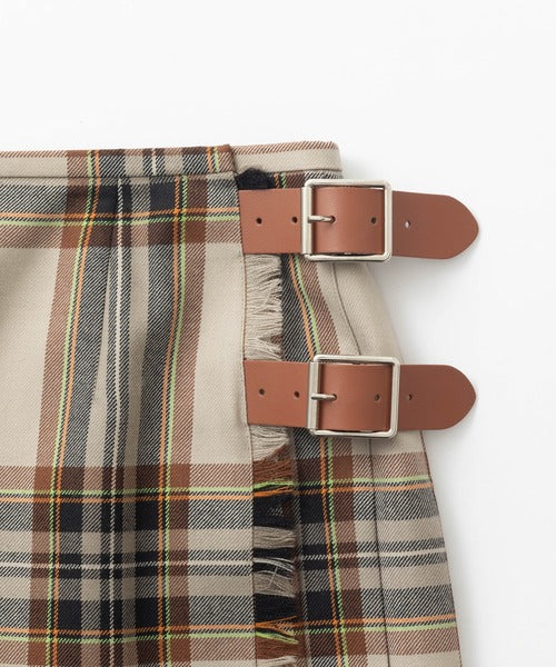 DOUBLE WIDE BELT MODEL KILT WRAP SKIRT
