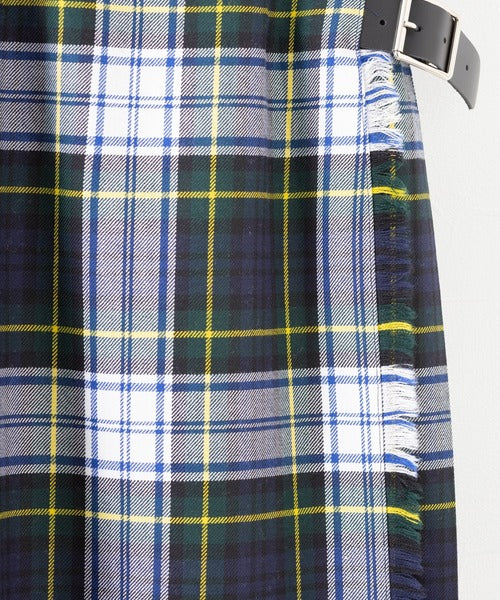 DOUBLE WIDE BELT MODEL KILT WRAP SKIRT