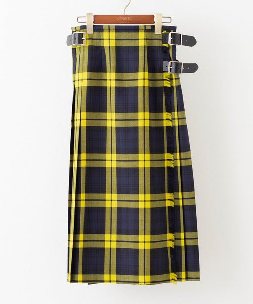 DOUBLE WIDE BELT MODEL KILT WRAP SKIRT
