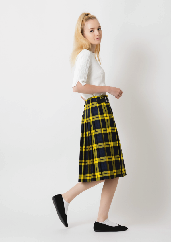 DOUBLE WIDE BELT MODEL KILT WRAP SKIRT