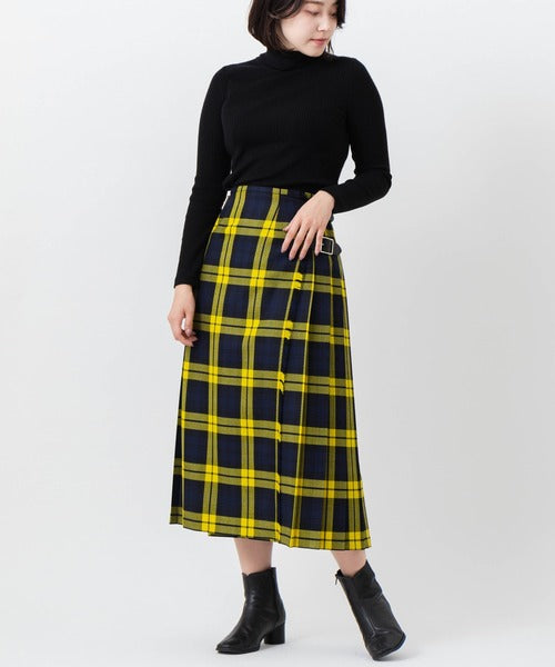 DOUBLE WIDE BELT MODEL KILT WRAP SKIRT