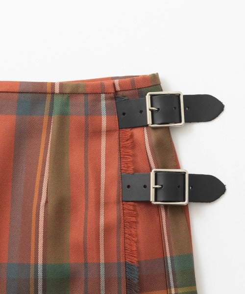 DOUBLE WIDE BELT MODEL KILT WRAP SKIRT