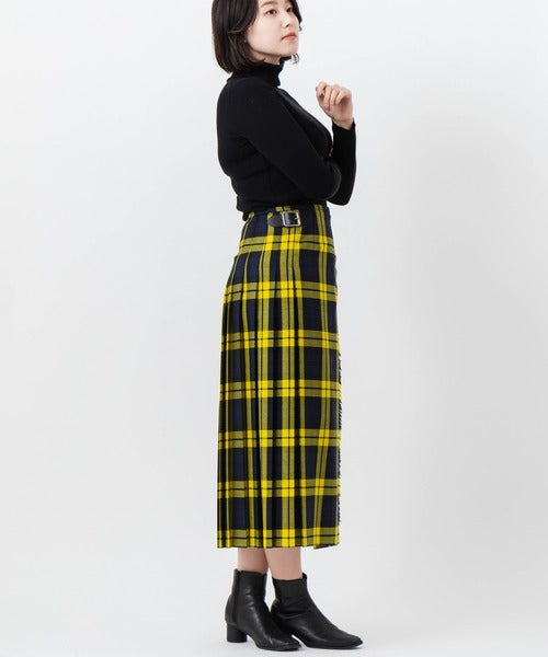 DOUBLE WIDE BELT MODEL KILT WRAP SKIRT