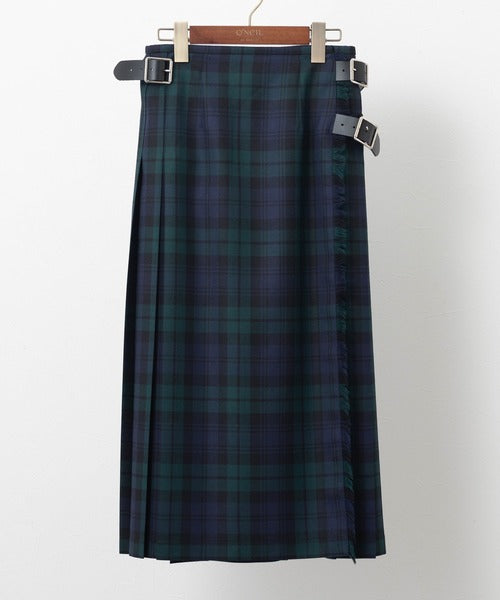 DOUBLE WIDE BELT MODEL KILT WRAP SKIRT