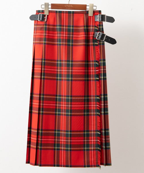 DOUBLE WIDE BELT MODEL KILT WRAP SKIRT