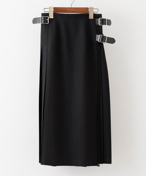 DOUBLE WIDE BELT MODEL KILT WRAP SKIRT