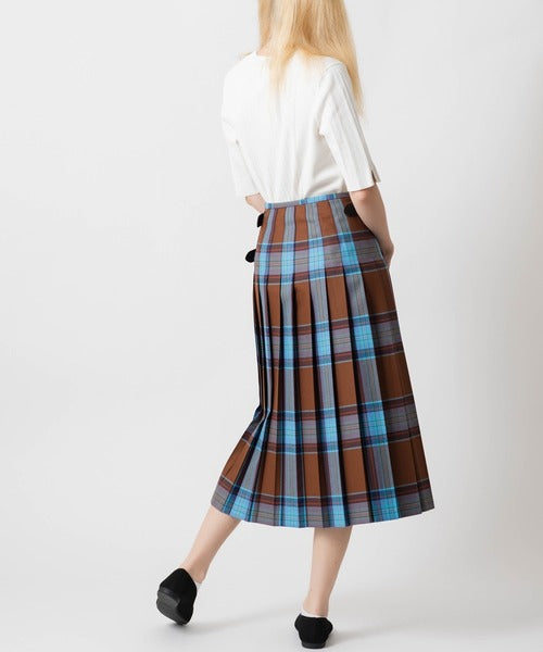 DOUBLE WIDE BELT KILT WRAP SKIRT
