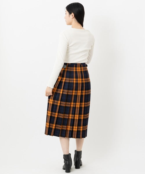 DOUBLE WIDE BELT KILT WRAP SKIRT