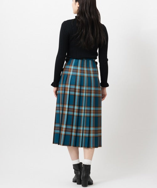 DOUBLE WIDE BELT KILT WRAP SKIRT