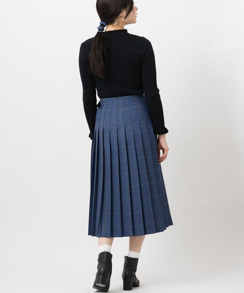 DOUBLE WIDE BELT KILT WRAP SKIRT