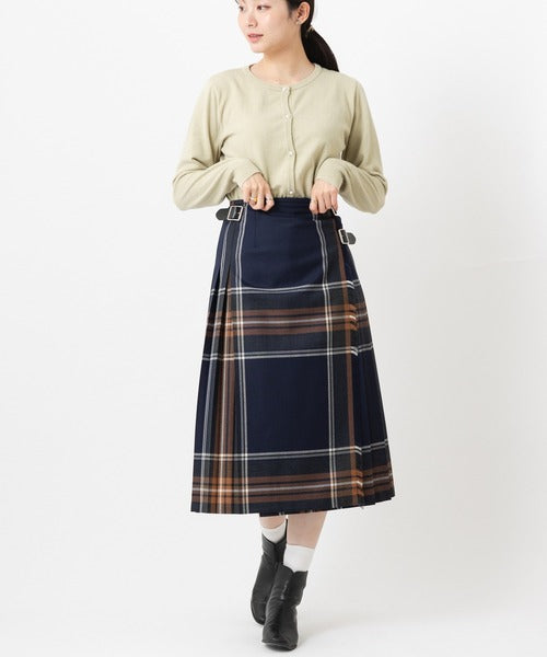 DOUBLE WIDE BELT MODEL KILT WRAP SKIRT