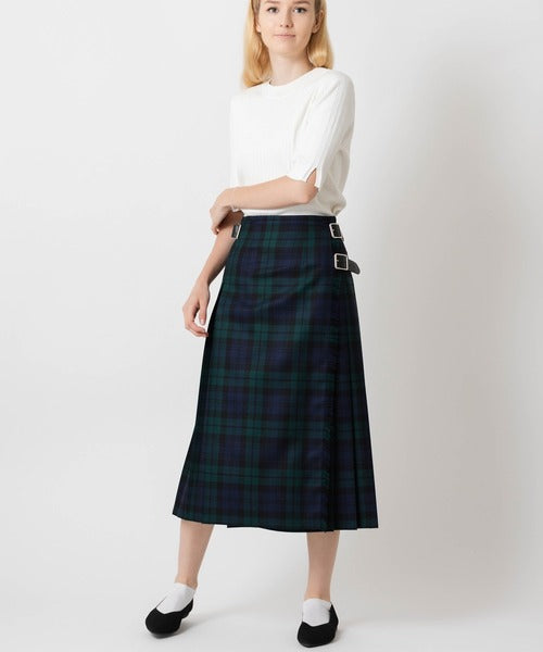 DOUBLE WIDE BELT MODEL KILT WRAP SKIRT