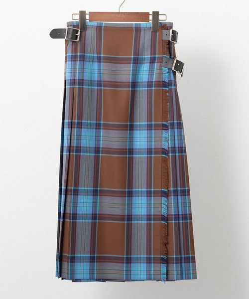 DOUBLE WIDE BELT KILT WRAP SKIRT