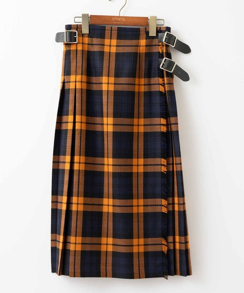 DOUBLE WIDE BELT KILT WRAP SKIRT