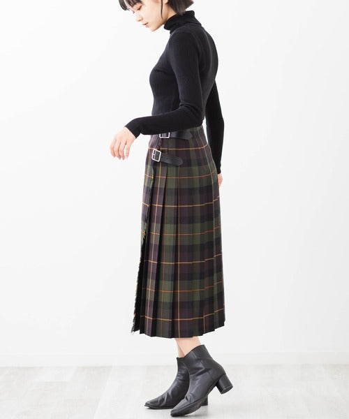 DOUBLE WIDE BELT MODEL KILT WRAP SKIRT
