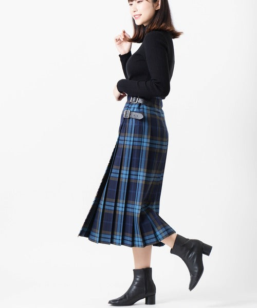 DOUBLE WIDE BELT MODEL KILT WRAP SKIRT