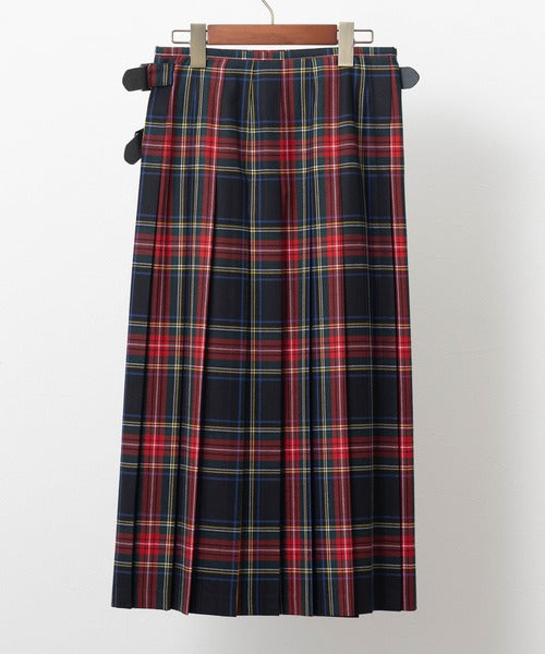 DOUBLE WIDE BELT KILT WRAP SKIRT