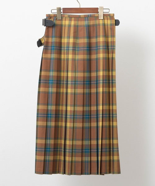 DOUBLE WIDE BELT KILT WRAP SKIRT