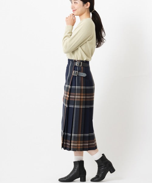 DOUBLE WIDE BELT MODEL KILT WRAP SKIRT