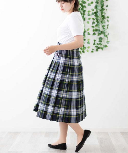 DOUBLE WIDE BELT MODEL KILT WRAP SKIRT