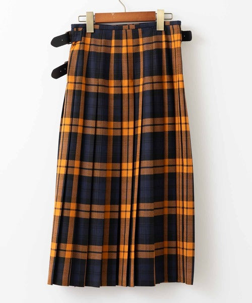 DOUBLE WIDE BELT KILT WRAP SKIRT