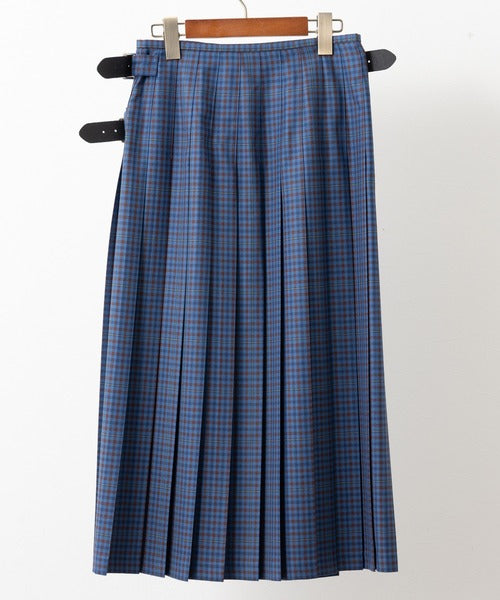 DOUBLE WIDE BELT KILT WRAP SKIRT
