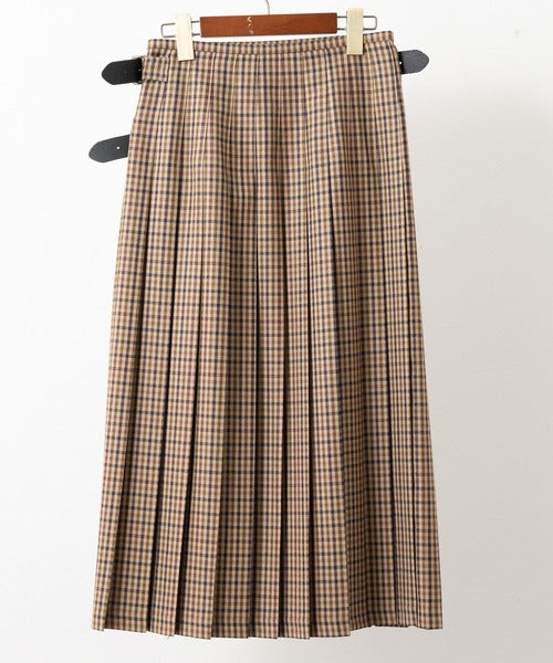 DOUBLE WIDE BELT KILT WRAP SKIRT