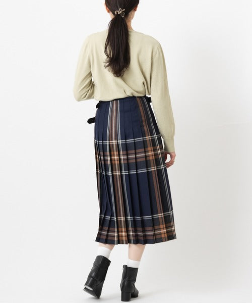 DOUBLE WIDE BELT MODEL KILT WRAP SKIRT