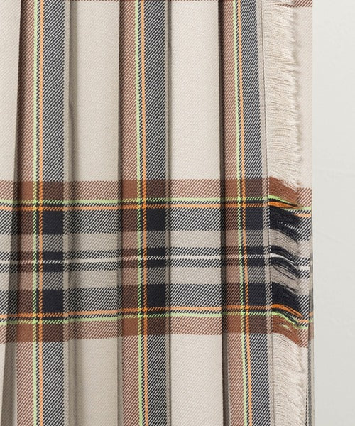 FRONT PLEATED WRAP SKIRT