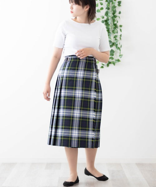 DOUBLE WIDE BELT MODEL KILT WRAP SKIRT