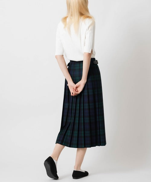 DOUBLE WIDE BELT MODEL KILT WRAP SKIRT