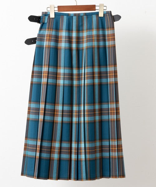 DOUBLE WIDE BELT KILT WRAP SKIRT