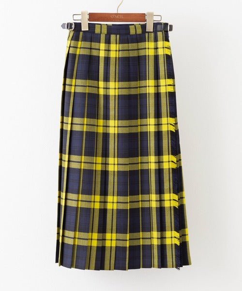 FRONT PLEATED WRAP SKIRT