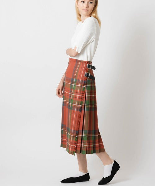 DOUBLE WIDE BELT MODEL KILT WRAP SKIRT