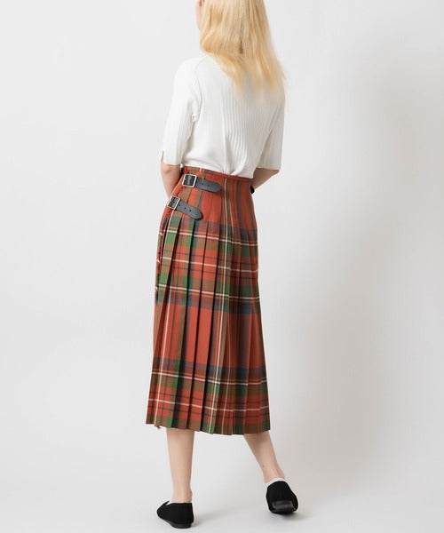 DOUBLE WIDE BELT MODEL KILT WRAP SKIRT