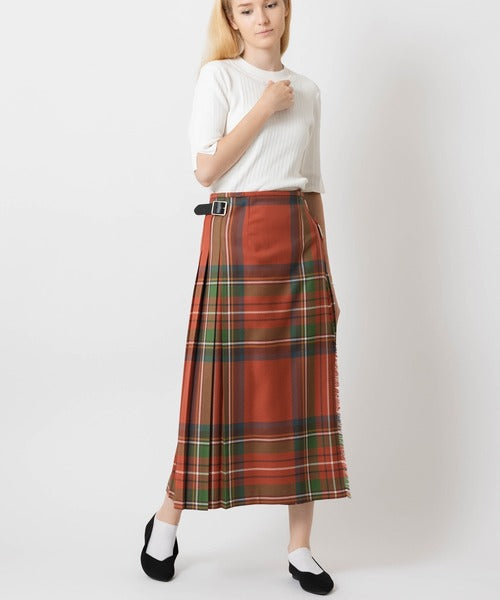 DOUBLE WIDE BELT MODEL KILT WRAP SKIRT