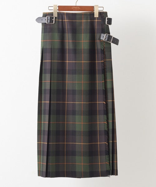 DOUBLE WIDE BELT MODEL KILT WRAP SKIRT