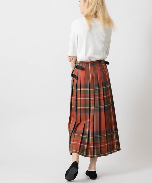 DOUBLE WIDE BELT MODEL KILT WRAP SKIRT
